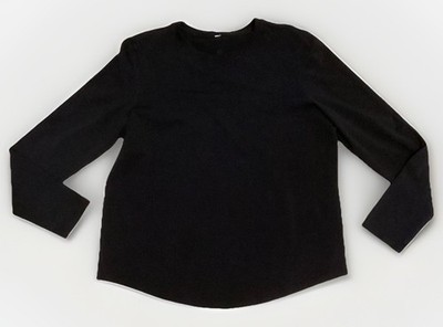  Ω Lululemon LOVE LS Pima Cotton Shirt Athletic Black~Women s 8~Free Shp~EUC