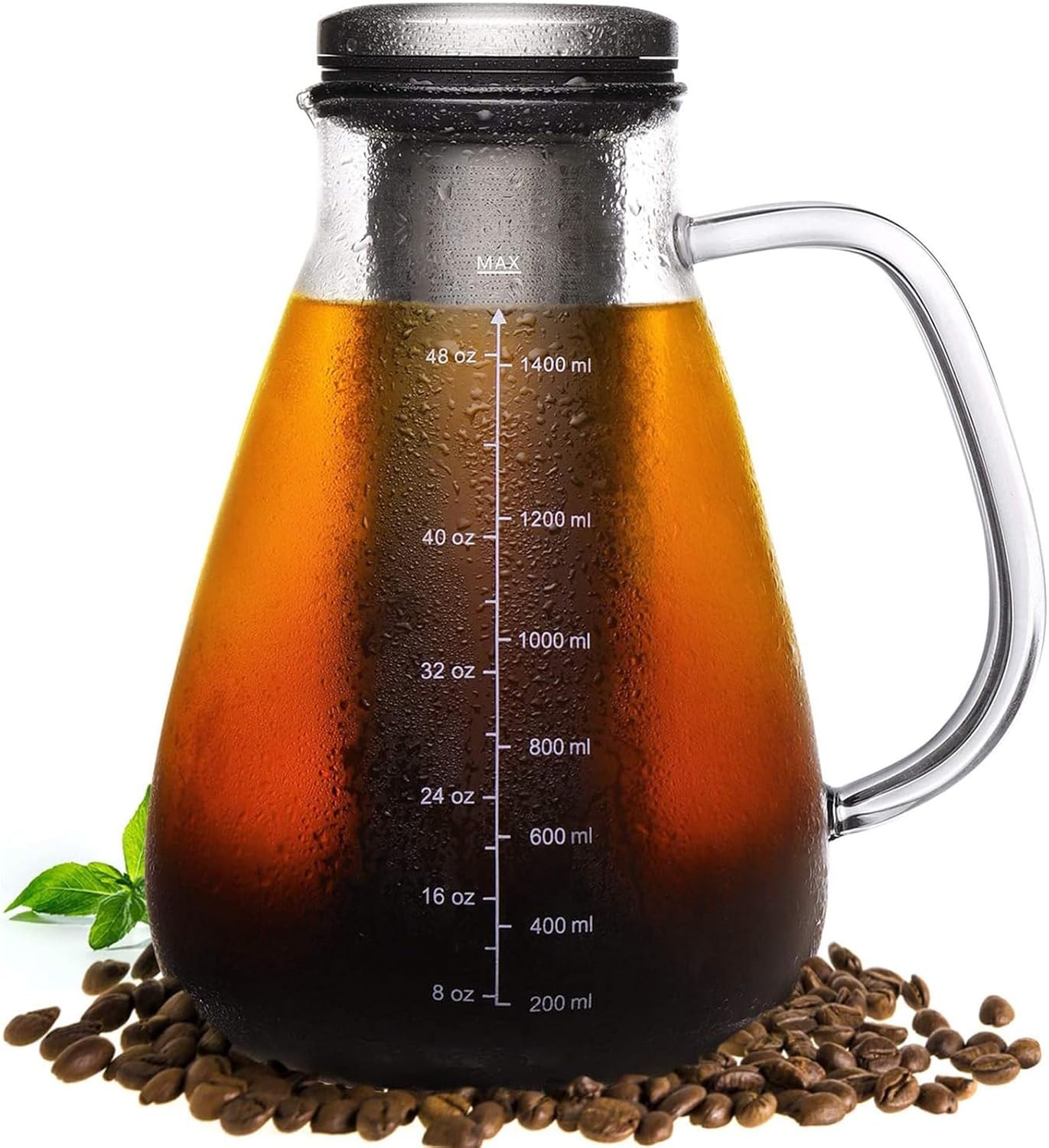 51oz, Brewed Coffee Pot With Removable Double Mesh 3
