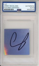 Jonny Buckland Coldplay SIGNED Cut Signature PSA DNA COA Authentic Autograph