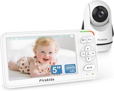 5 Inch Baby Monitor With Camera And Audio No WiFi Pan Tilt Zoom Night Vision New