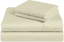 Full Size Sheet Set 100 Egyptian Cotton 300 Thread Count, 15" Deep Pocket, S...