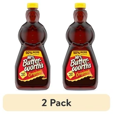 (2 pack) Mrs. Butterworth's Original Thick and Rich Pancake Syrup, 36 fl. oz.
