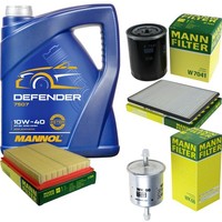 Mann Inspektionspaket 5L Mannol Defender 10W-40 FüR Nissan Primera 1.6 16V