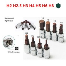 Impact Allen Key Hex Bit Socket Set 1/4 Drive...