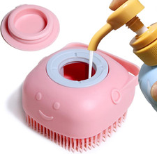 Pet Bath Brush Dog Baths Brush Shampoo Dispenser Soft Silicone Dog Bathing Brush