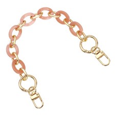 Acrylic Purse Strap 12" Bag Chain for Handbags Replacement Bag Pink