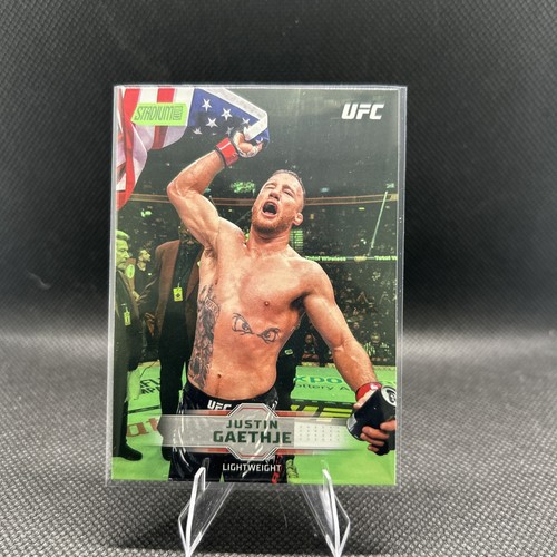 2026 Topps Stadium Club UFC Lime Green Parallel #23 Justin Gaethje