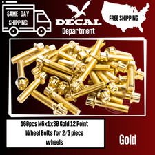 160pcs M6x1x30 Gold 12 Point Wheel Bolts For 23 Piece Wheels 160pcs M6x1x30 Gold 12 Point Wheel Bolts For 23 Piece Wheels