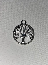 Tree of Life Antique Silver Tone Charms 2 Sided 3/4”