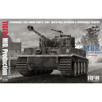 RYE FIELD MODEL RFM5100 Tiger I MID. Prod. 2in1 w/cutaway parts & interior