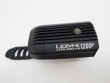 New! Lezyne Lite Drive 1200+ LED USB Rechargable Bike Front Light Black Alloy
