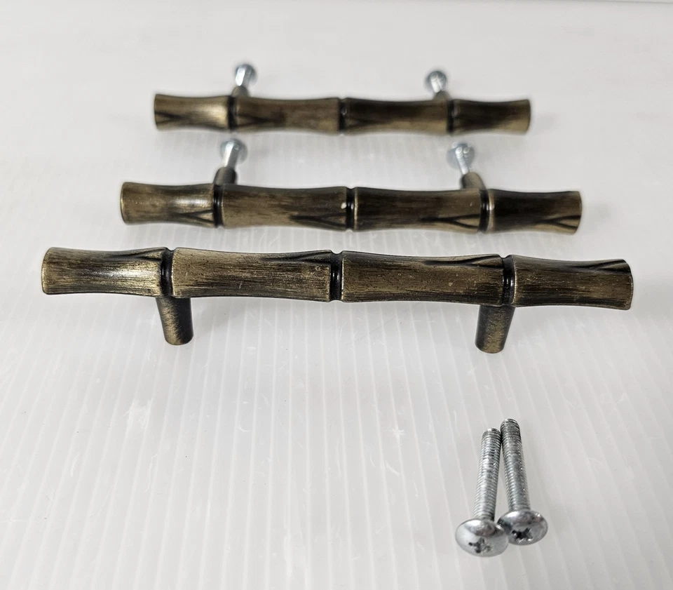 3 tiradores de gabinete de cajones vintage, 1968 Foto 2 de 3