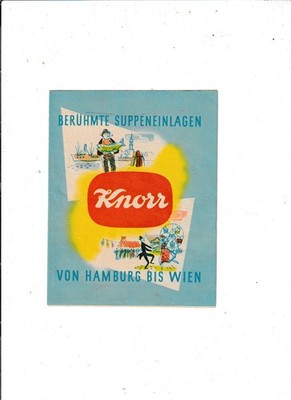 Werbeprospekt KNORR - Berühmte Suppeneinlagen von Hamburg bis Wien