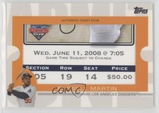 2009 Topps Ticket To Stardom Ticket Stubs 50/110 Russell Martin #TS-49 p8z