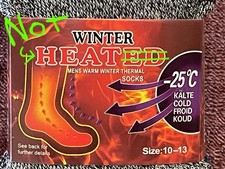 Winter Thermal Socks Size 10-13 Men  s 3 Pack Acrylic Polyester Blend NOT Heated