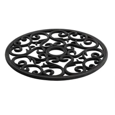 Old Home Black Scroll Multi Purpose Silicone Trivet,  Non-Slip, Heat Resistant