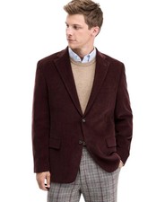 TOMMY HILFIGER MEN'S MODERN FIT CORDUROY JACKET COLOR CHESTNUT BROWN SIZE 40R NW