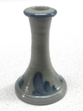 Rowe Pottery Works Salt Glazed Candle Holder 5" 1992