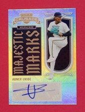 2025 Panini Crusade Abner Uribe Majestic Marks Autographs #30 Milwaukee Brewers