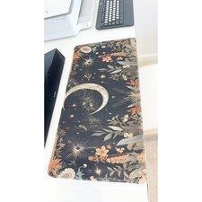Moon Phase Floral Wreath Large Gaming Mouse Pad 23.6"x11.5" Non-Slip Desk Mat