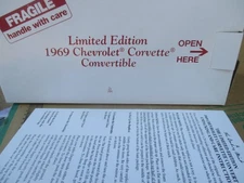 DANBURY MINT 1969 LIMITED EDITION CHEVROLET CORVETTE CONVERTIBLE 1:24 More Liste