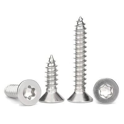 Torx Flat Head Wood Screws 100 PCS M5 Stainless Steel Self Tapping Assorted Kit