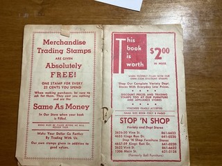 1970's Stop 'N Shop trading stamp book
