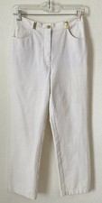 St. John Sport by Marie Gray High Waist Straight Leg Casual Pants White Size 4