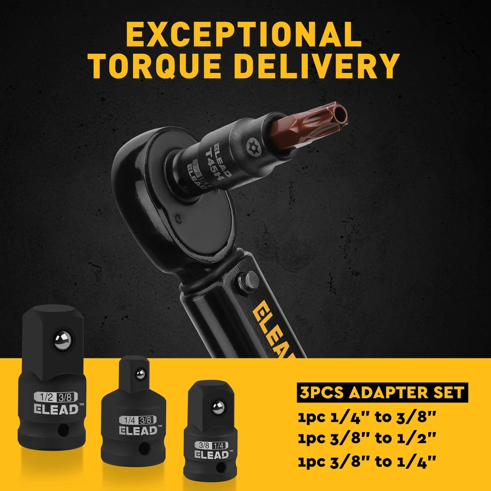 16PC Torx Bit Socket Set T8-T60 1/4” 3/8” 1/2” Drive w/ Socket Adapters S2 Steel - Image 4 of 4