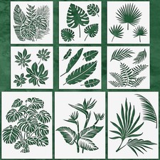 Tenare 9 Pieces Reusable Painting Leaves, 5.9 x Inches, 11 x 8.3 inches