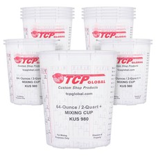 64-ounce 2 Quart Paint Epoxy Mixing Cup Calibrated Ratios - Pack Of 12 Cups 64-ounce 2 Quart Paint Epoxy Mixing Cup Calibrated Ratios - Pack Of 12 Cups