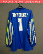 Maglia Why Drugs Grasshoppers Match Worn 1994 1995 portiere taglia XL maglia ig93