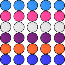 Mototo 30 Pieces Foldable Flying Disc Fans with Bag Folding Pocket Toy Set for K