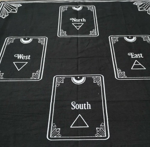 70x70" Pentagram Triple Moon Altar Cloth Cotton Gothic Wiccan Pagan Table Cloth - Picture 21 of 25