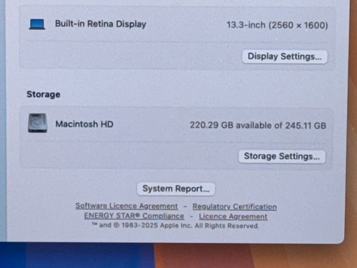 Apple MacBook Air 13.3" A2337 (2020) M1 8GB RAM 256GB SSD Space Grey - Picture 8 of 18