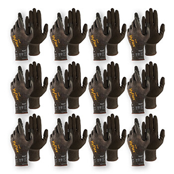 HyFlex Oil Cut Resistant Knit Gloves w/ Nitrile Foam Palm Coat 11931110-12 12pk