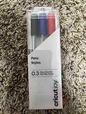 Cricut Joy Extra Fine Point Pen Set 3/Pkg Black, Blue  Red 2007089 NEW
