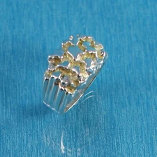 14k Yellow Gold & Sterling Silver Men’s Nugget Ring