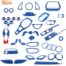 47pcs Blue Full Set Interior Decoration Cover Trim Kit For Chevrolet Camaro 17 47pcs Blue Full Set Interior Decoration Cover Trim Kit For Chevrolet Camaro 17