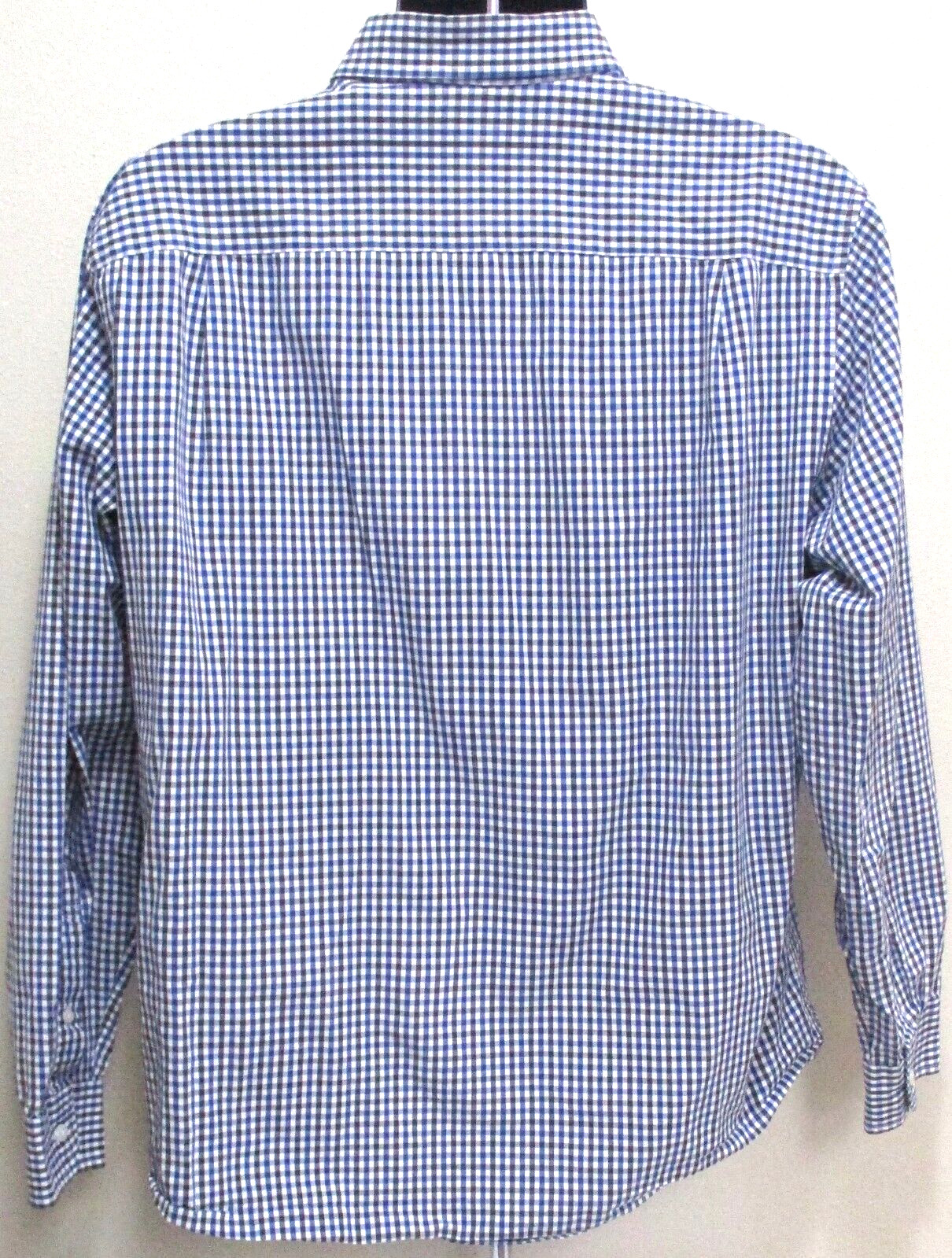 Amazon Essentials Blue/Black Checkered Button Fro… - image 2