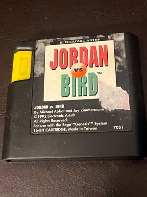 Jordan vs. Bird Sega Genesis Game Cartridge Only. Vintage. 1992.