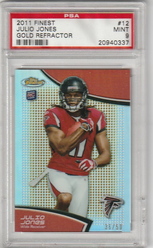 Julio Jones Finest #12 Gold Refractor