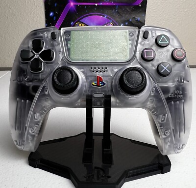 Retro PS2 Theme - Original Clear - Custom Wireless Controller for PS5 Or PC