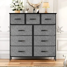 Armario Organizador Cajoneras De Tela 9 Cajones Ropero Para Ropa Comoda Cuarto