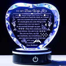 Gifts for Wife with Colorful LED Base Romantic Wife Anniversary Birthday Gift...