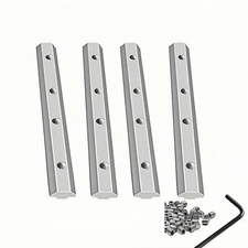 3030 Aluminum Profile T-Slot Joint Bracket 180° Straight Line Connector, 4 Sets