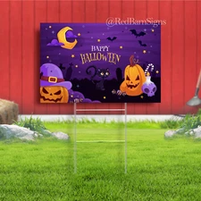 Happy Halloween Indoor Outdoor Yard Sign, Lawn Sign