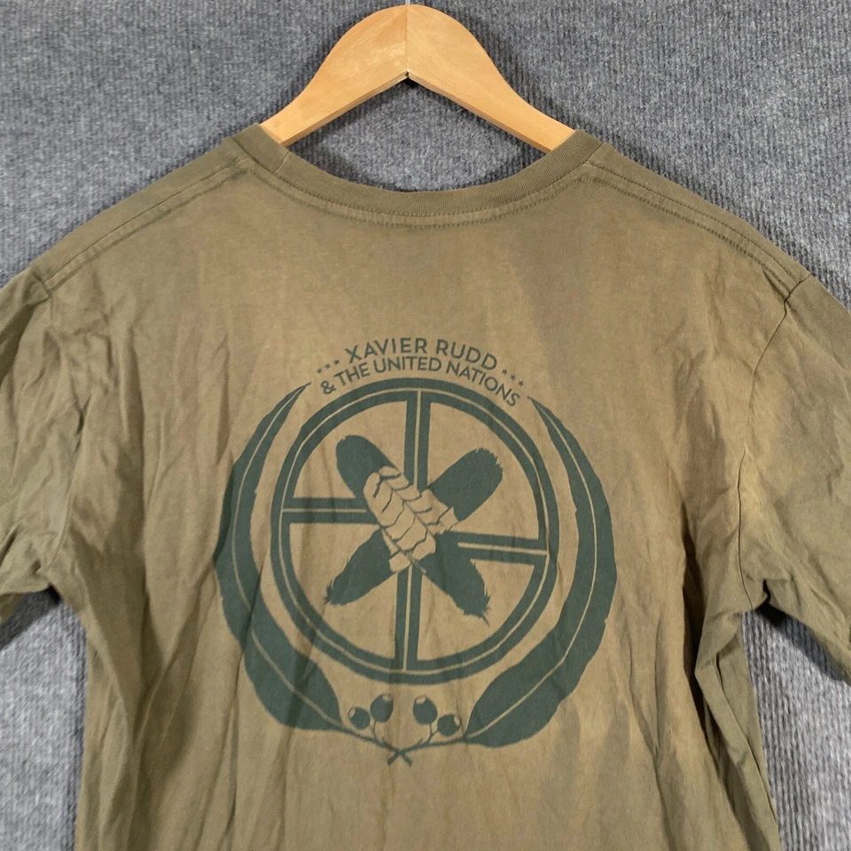 Xavier Rudd Shirt Mens M Brown Concert Tour Australia The United Nations Adult - image 2 of 4