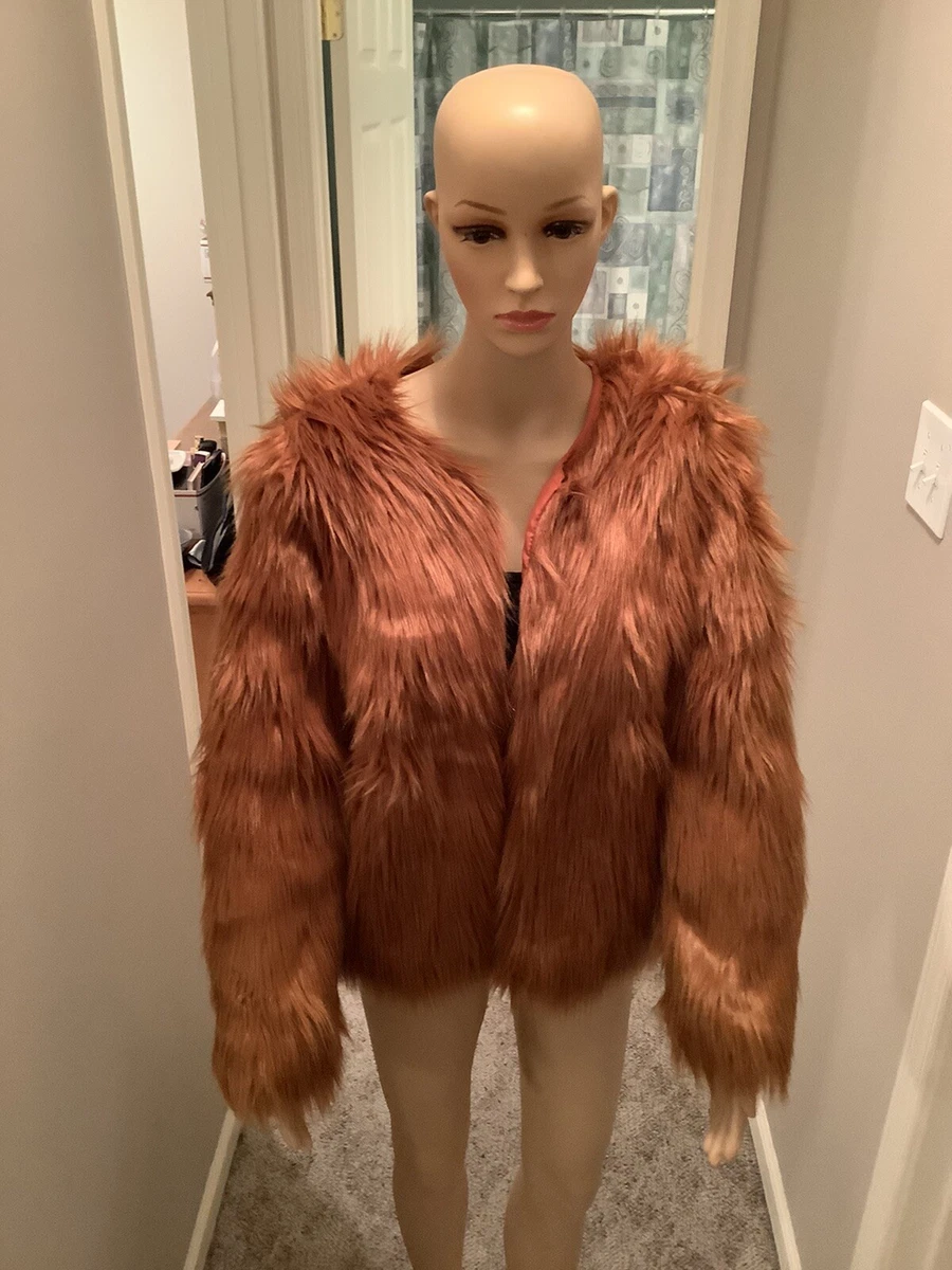 Orange top shaggy jacket