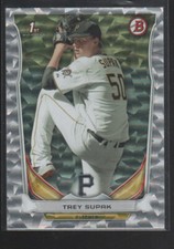 TREY SUPAK 2014 BOWMAN DRAFTS PICKS PROSPECTS SILVER ICE CARD #DP62